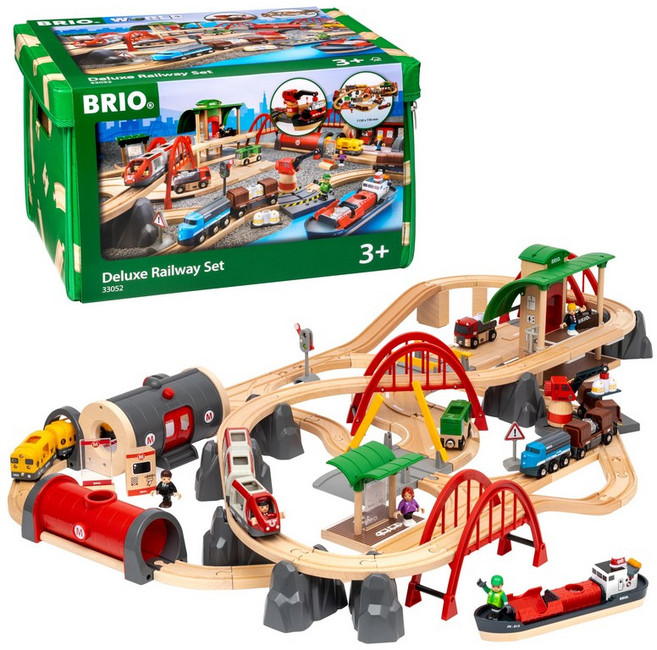 BRIO WORLD & 3 ~ 33052 (브리오) 레일 로드 디럭스 세트 대상 연령 세 (전철, 1개