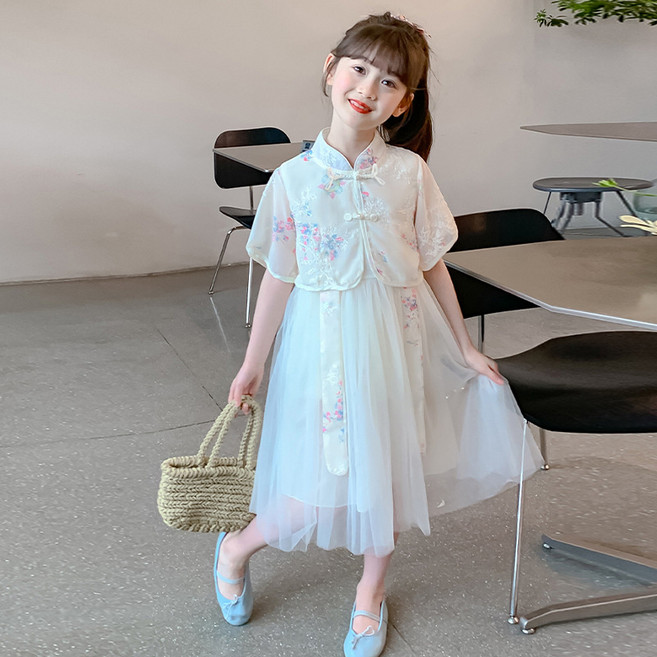 女童漢服改良古裝連衣裙 夏季新款中國風兒童公主裙