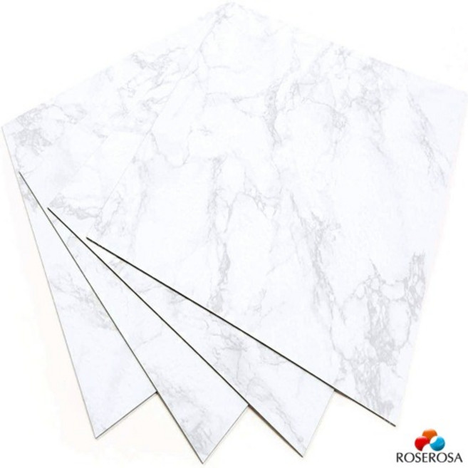 더 쉬움 3T*500*500*13장 한평 비접착 본드식 사각타일 데코타일 비앙코카라라 RS301, 1개