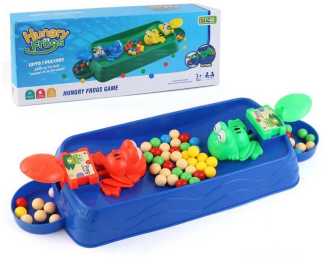 대화형 개구리 체스보드 게임 콩 먹기 가족 파티 멀티플레이어 경쟁, 1개, 색상: 4. Blue 2