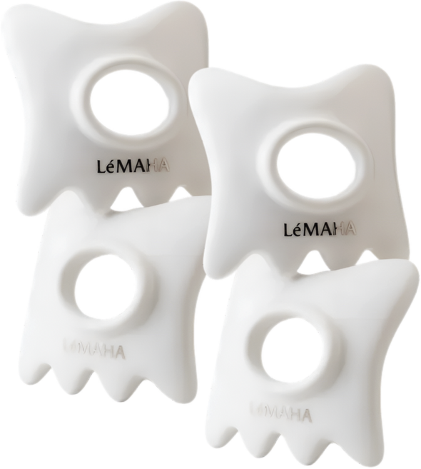 르마하 괄사 반지괄사 얼굴 마사지기 2개입 단품 2SET, 화이트, 2세트