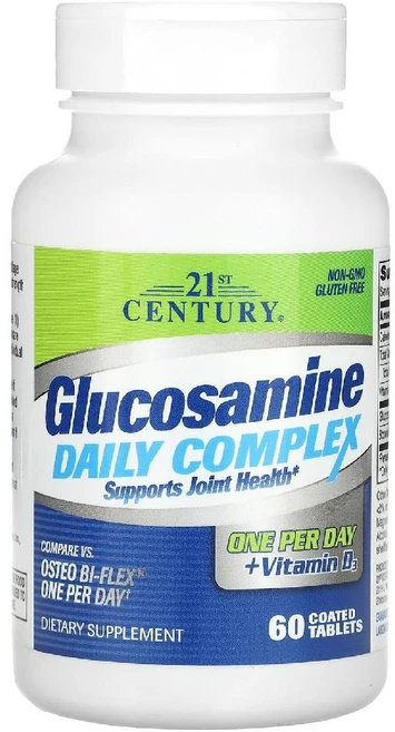 21st센추리 글루코사민 데일리 콤플렉스 코팅정제 60정, 1개, 120정 - 쿠팡