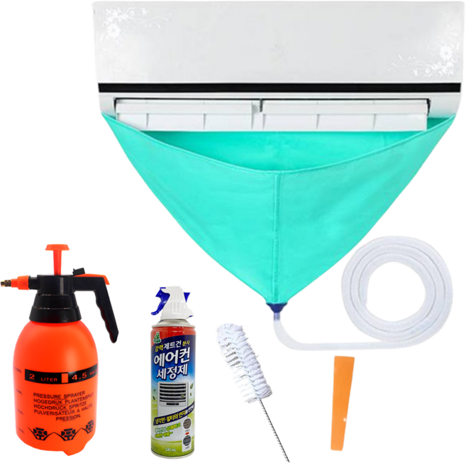 디와이홈 올인원 셀프 벽걸이에어컨청소세트, 민트, 1세트