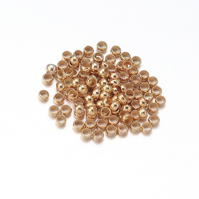 100 500 골드 스페이서 만들기 쥬얼리 직경 3MM 용품 엔드 DIY 비즈 구리, 4mm, KC Gold, 1개