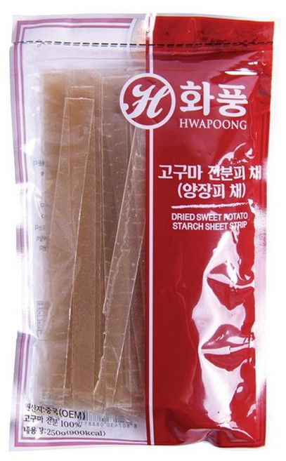 화풍 고구마 전분 피 양장피 채, 250g, 2개