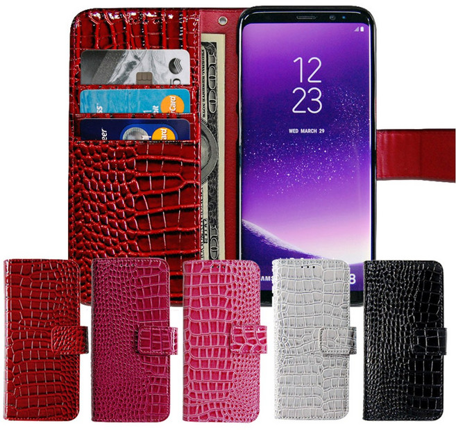 아모하 렉스 크로커 레더 지갑형 다이어리 핸드폰 케이스 갤럭시 S23 S22 S21 S20 S10 S9 S8 S7 플러스 울트라 노트20 노트10 노트9 5G E FE