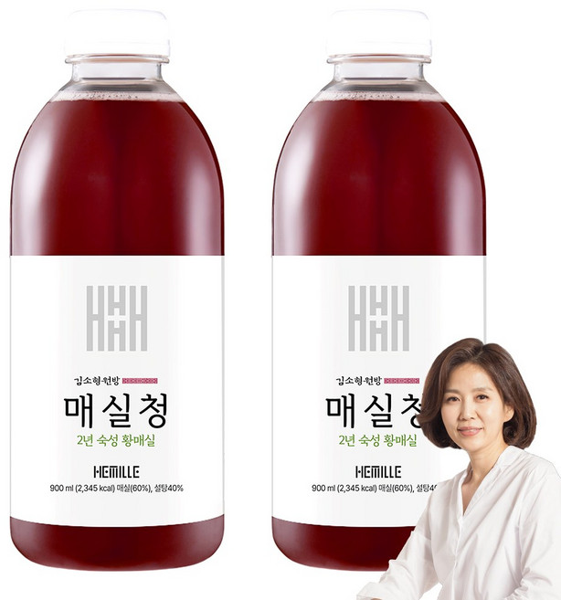 김소형 원장 무농약 매실청, 900ml, 2개