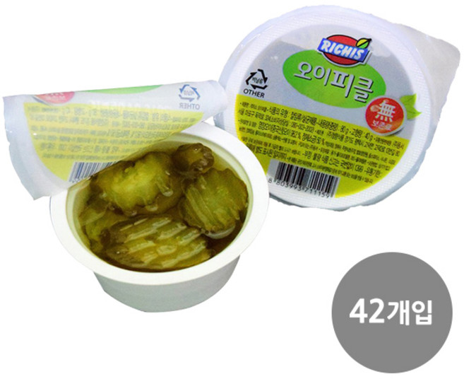 (주)동서 리치스 오이피클 컵, 80g, 42개