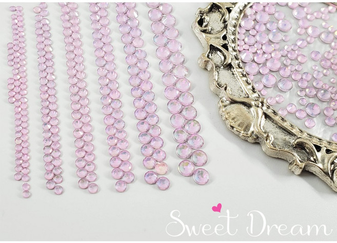 美甲 水晶粉平底玻璃鑽 粉鑽 指甲小鑽, 1個