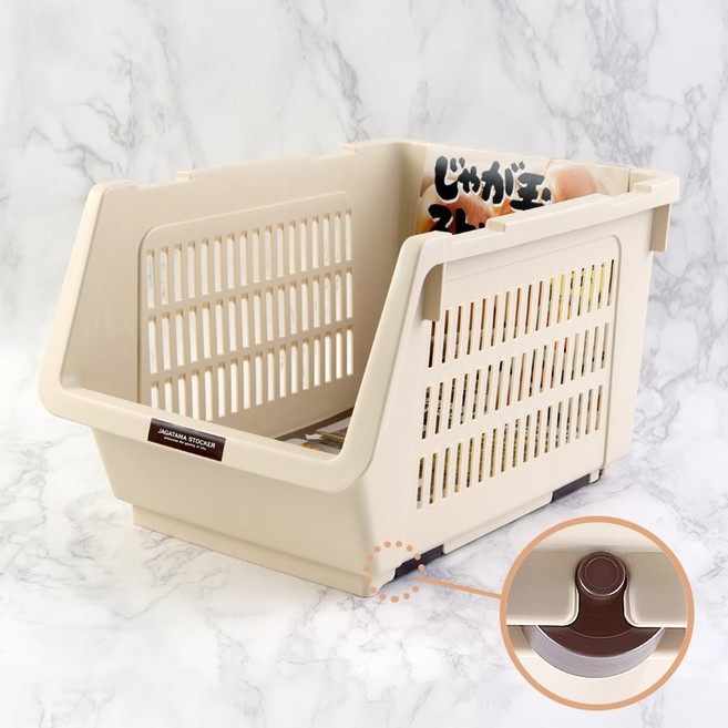 일본 이노마타 감자보관함 감자스토커 양파바구니 다용도 적재함 야채 채소 수납바구니 주방정리, onecolor