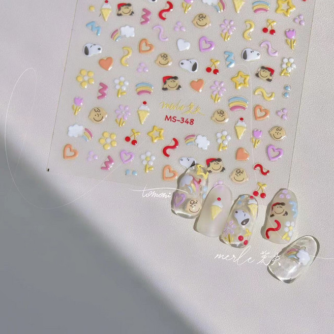 토모니스티커 네일스티커 스누피 (1개), 1개, 115번