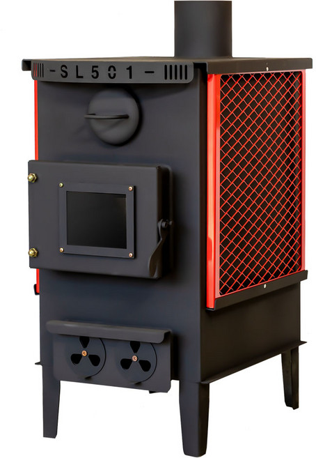 컬러 사각난로 화목난로 대형 고구마통장착 SL-501, 단품