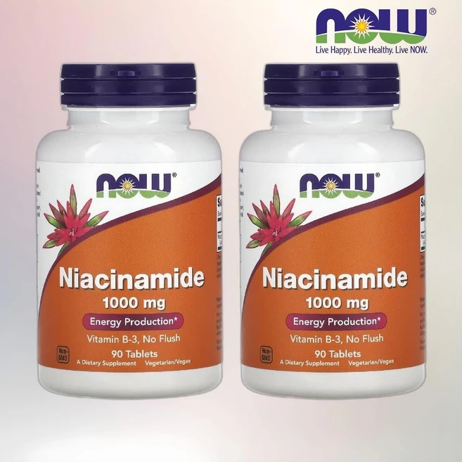 1+1 나우 푸드 나이아신아마이드 1000mg 90정, 2개 - 쿠팡