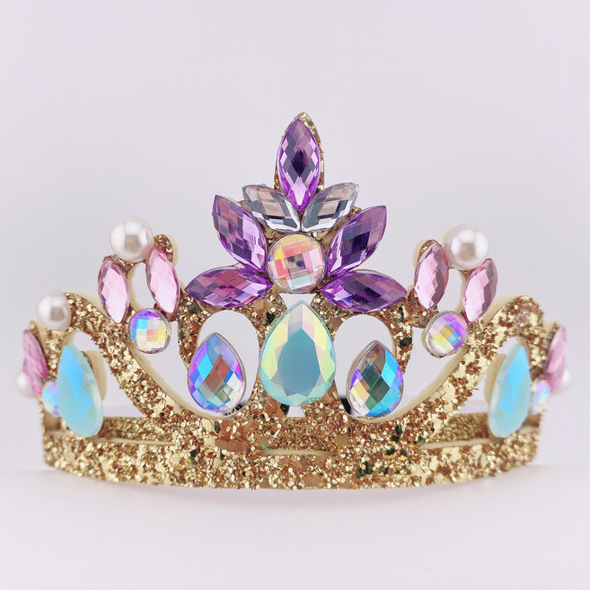 여아 왕관 머리띠 프리미엄 보석 티아라 공주 생일선물 파티