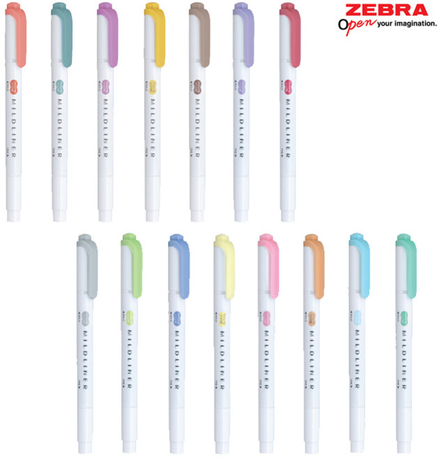 제브라 마일드라이너 트윈 형광펜, 마젠타, 1. zebra 마일드라이너