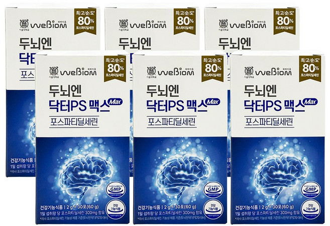 위바이옴 두뇌엔 닥터PS 맥스 30포, 60g, 6개