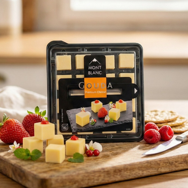 [독일 직수입] 제르미 몽블랑 에멘탈 큐브치즈 100g 5개 10개/ 다양하게 활용가능한 에멘탈 큐브치즈 홈파티용 간식용, 220g