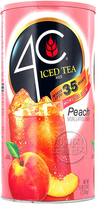 (한정)4C 복숭아 아이스티 2.34kg 믹스 피치 분말 음료 코스트코, 1개입, 1개