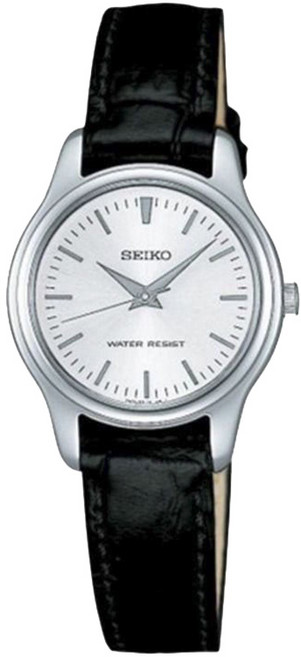 세이코 스피릿 여성 가죽 손목시계 SSXP001