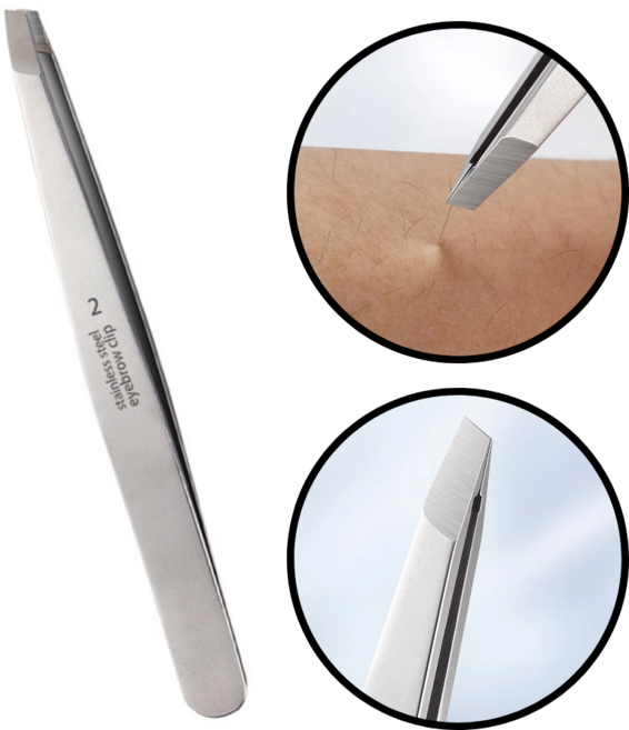 어반데이즈 초정밀 미세모 전문가용 족집게, 1개, 실버