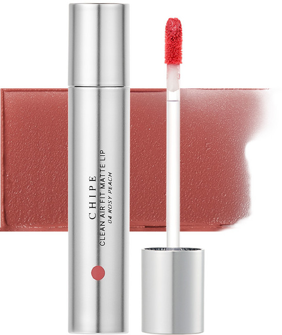 [롱래스팅 지속력] 치페 클린 에어핏 매트립 완벽밀착 묻어남제로, 04 로지피치, 1개, 3.8g