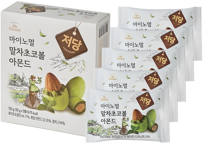 마이노멀 말차초코볼 아몬드, 150g, 1개