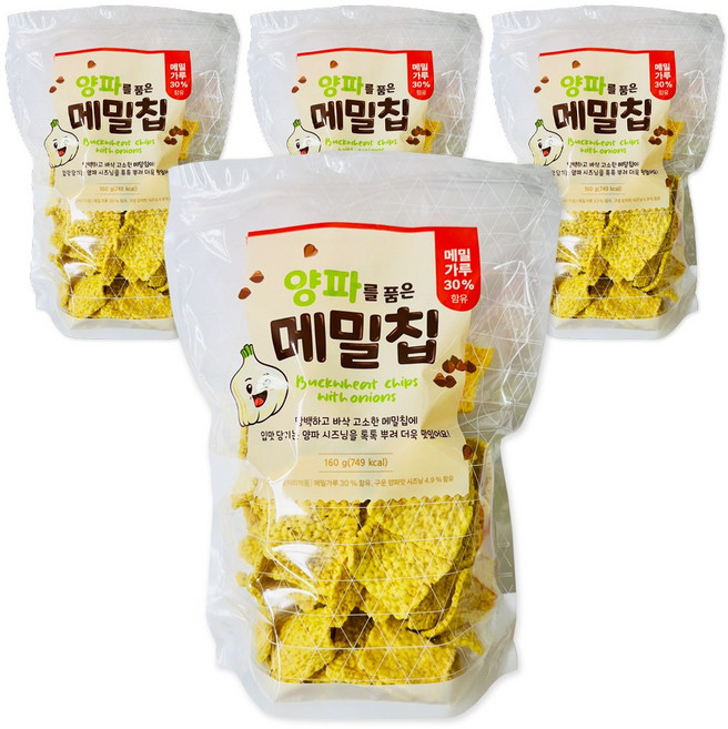 양파를 품은 메밀칩, 160g, 4개