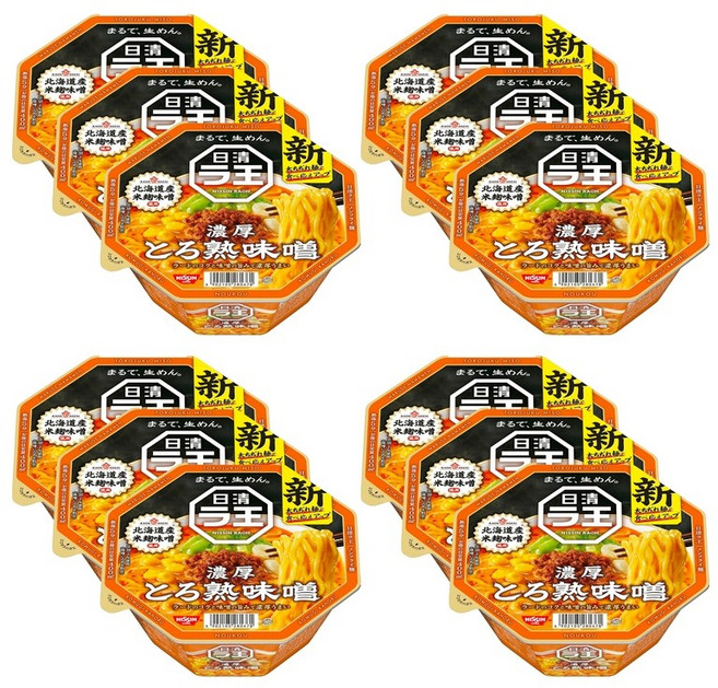 닛신 라왕 숙성된장 컵라면 일본 라멘 118g 12개