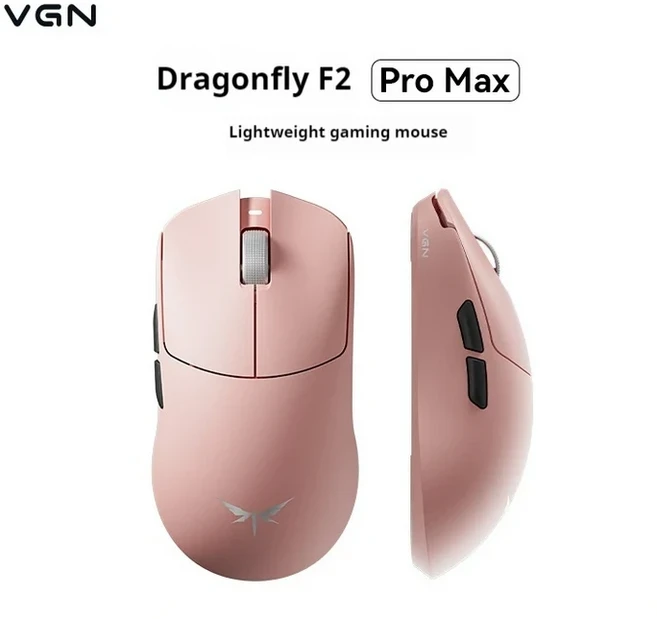 VGN Dragonfly F2 Pro Max 게임용 마우스 트라이 모드 무선/유선 8k 경량 인체 공학 긴 배터리 수명 노트북, 10 F2 Pro Max Pink, 01 빠른