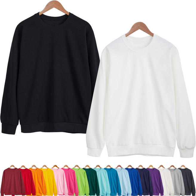 완티 베이직 특양면 맨투맨 남녀공용 빅사이즈