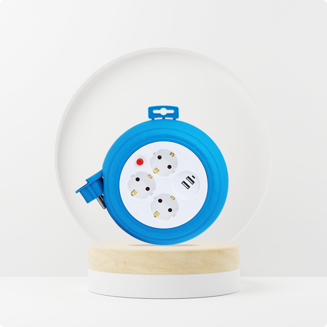 러그박스 캠핑릴선 10m 20m 30m 전기 릴선 3구 4구 차박 리드선 USB 연장선 작업선, 3m, 단품, 1개