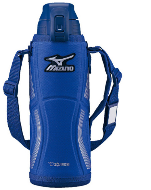 ZOJIRUSHI 象印 Mizuno 象印不鏽鋼酷涼保溫保冷瓶 直身型 1L SD-FX10, 1個, 藍色