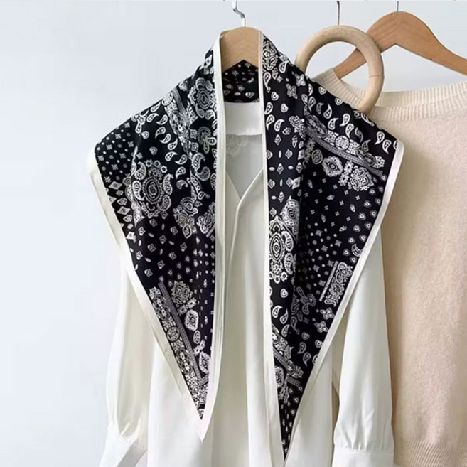 여성 데일리 스카프 +링 세트 부드러운 빅 삼각 롱 스카프 튜브탑 허리벨트 헤어 터번 스타일 아이템