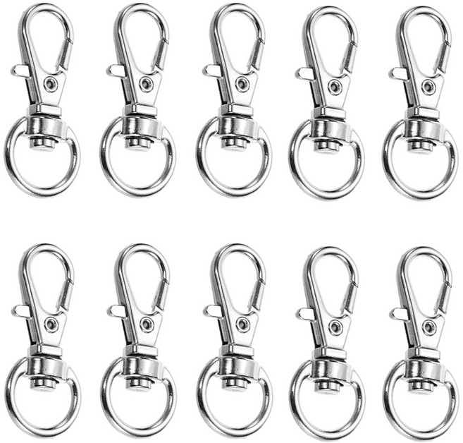 [10개 묶음](실버 붕어고리 A타입 대형-10P) 붕어고리 연결링 오링 가방 연결고리, 10개