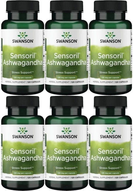 스완슨 센서릴 아슈와간다 125mg, 6개, 120정 - 쿠팡