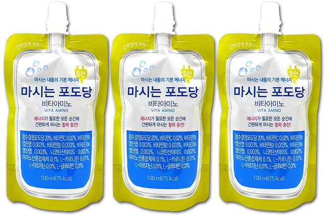 일화 마시는 포도당 비타아미노, 100ml, 3개