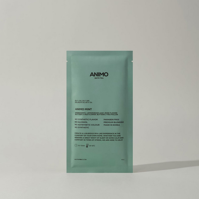 더아니모 아니모 민트 입욕제 바스티, 3개, 14g