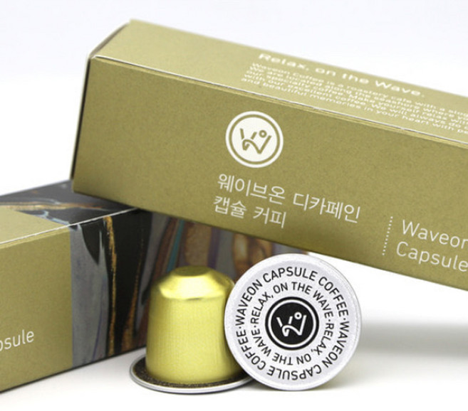 [웨이브온] 콜롬비아 디카페인 네스프레소 호환 캡슐커피, 10개입, 10개, 5.2g
