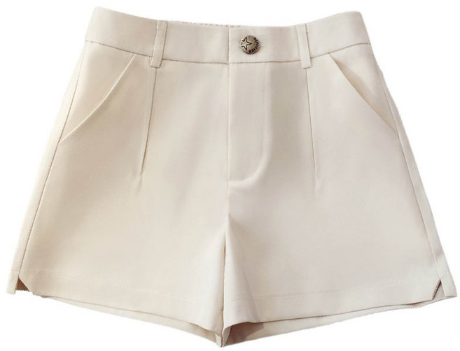 Helena 歐膩顯瘦後鬆緊A字西裝短褲 休閒五分褲