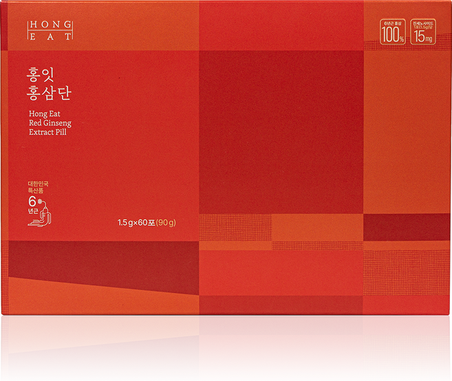 홍잇 통홍삼 미립환 프리미엄 스틱 60포(국내산 6년근 홍삼을 통째로 갈아 만든 환), 90g, 1세트