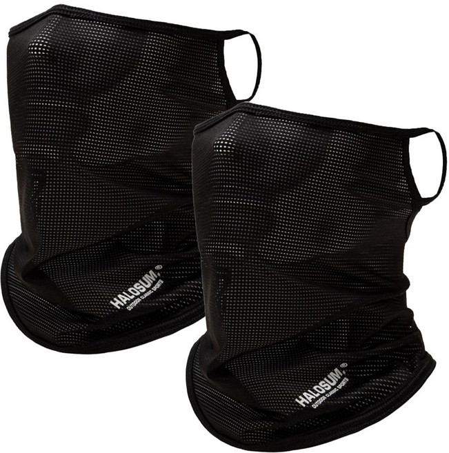 할로숨 올메쉬 넥마스크 망사 메쉬 멀티스카프 멀티프 넥게이터, 블랙