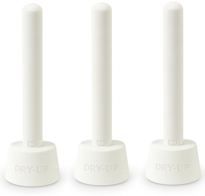 드라이 업 규조토 퀵 드라이 스틱 스텐드형 수분 흡수 제습, 3개, 100g