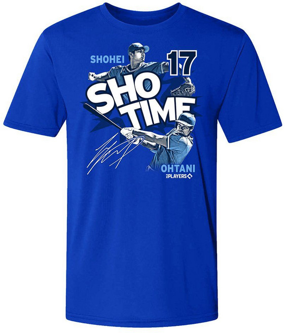 오타니 쇼헤이 SHO TIME 다저스 블루 티셔츠 남녀공용