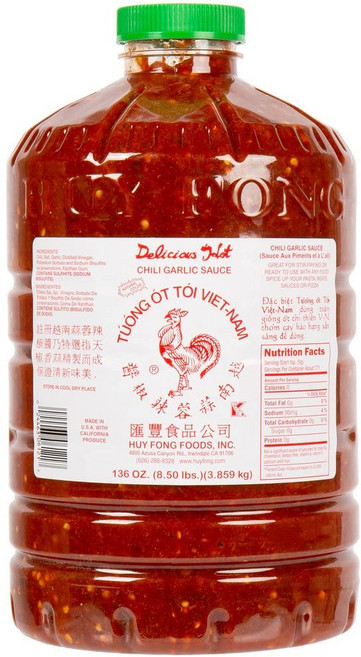 후이 퐁 칠리 마늘 소스 8.50파운드 마늘 136.0온스 Huy Fong Chili Garlic Sauce 8.50 Pound Garlic 136.0 Ounce