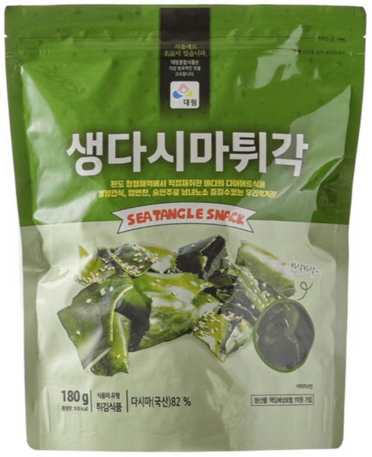 대림종합식품 국내산 생 다시마튀각 부각, 6개