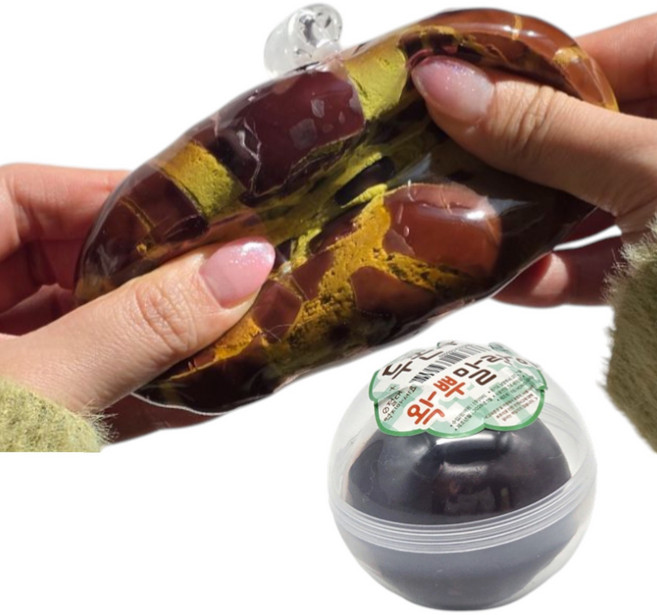 두쫀쿠 와그작 뿌셔 말랑이, 브라운+그린, 2개