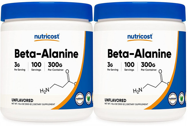 뉴트리코스트 베타알라닌 Beta Alanine 300g 2통 200회분 회당 3000mg, 2개