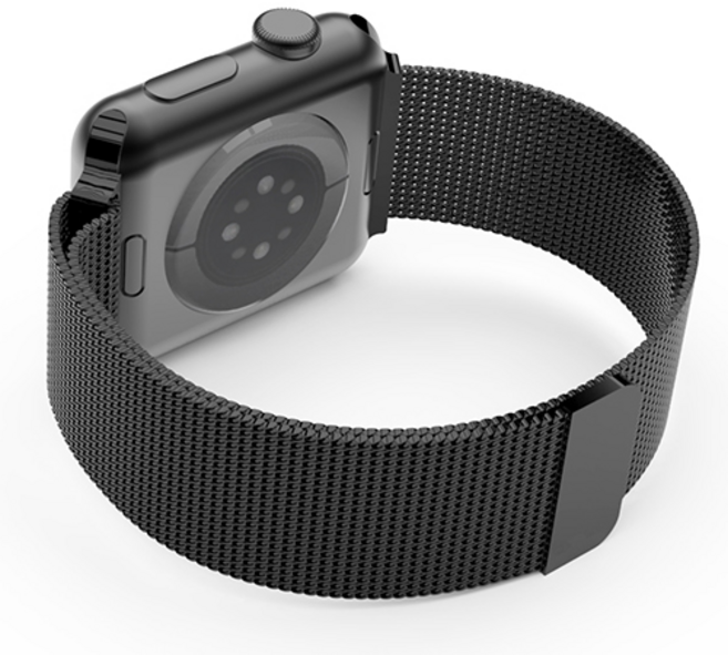 로랜텍 애플워치 밀레니즈 스트랩 호환 밴드, 블랙, 1개