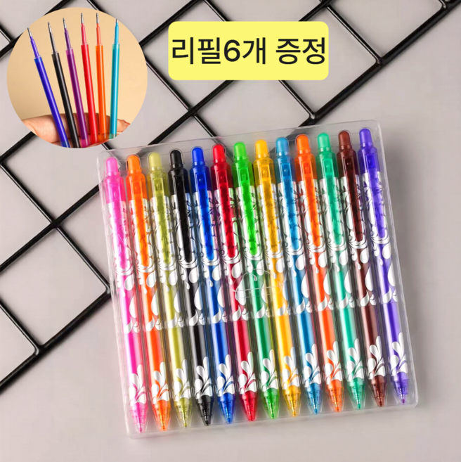 다예코 지워지는 컬러 볼펜 다꾸 필기용 0.5mm, 1개, 13색
