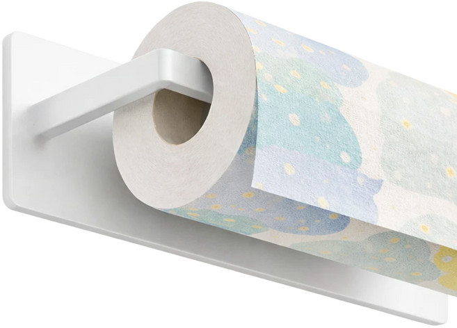 카로히포 무타공 자석 키친타올 걸이, 1개, 화이트